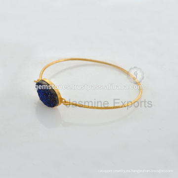 Pulseras plateadas oro del bisel de la plata esterlina 925 al por mayor, mejores pulseras naturales del bisel de la piedra preciosa de la calidad exportadores